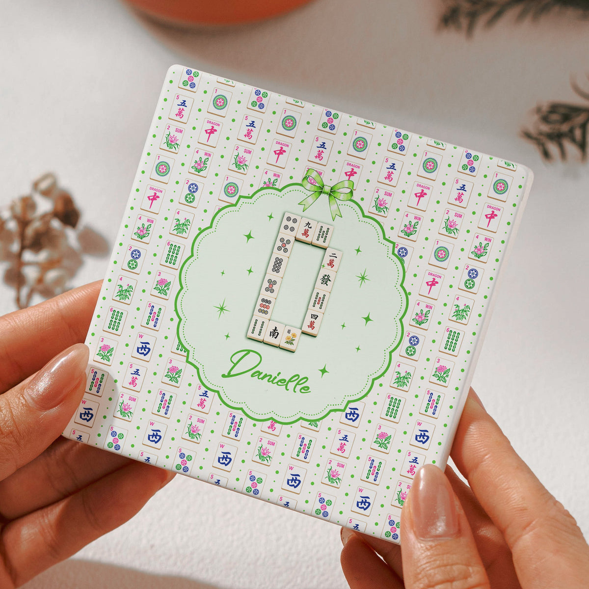 Mahjong Game Custom Name For Game Night, Mahjong Lover - Personalized Coaster