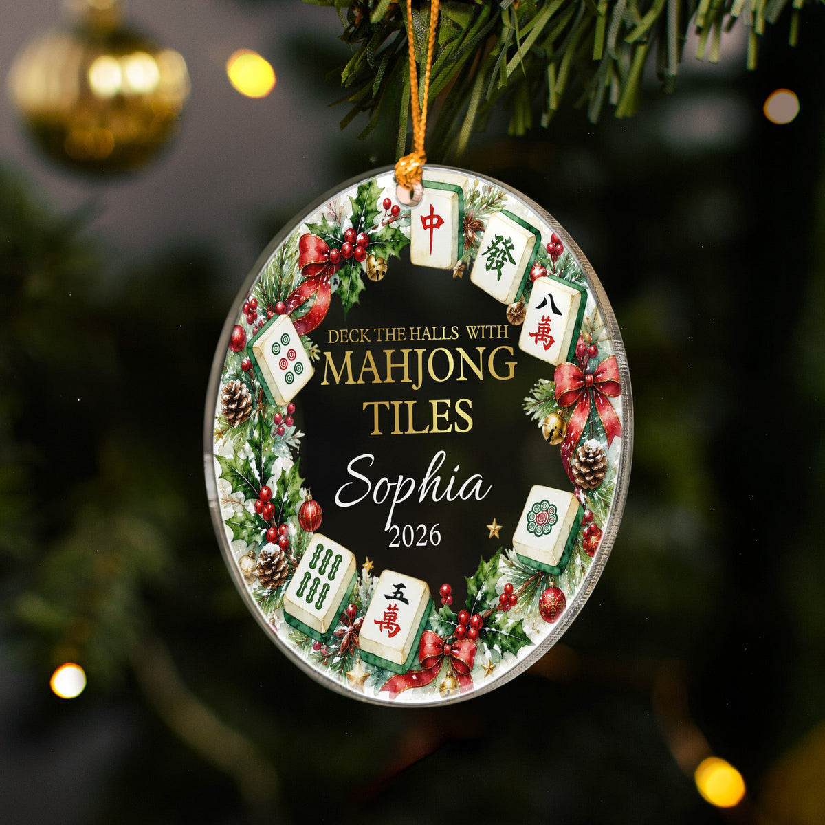 Merry Mahjong Gift For Mahjong Girls, Mahjong Lovers - Personalized Ornament