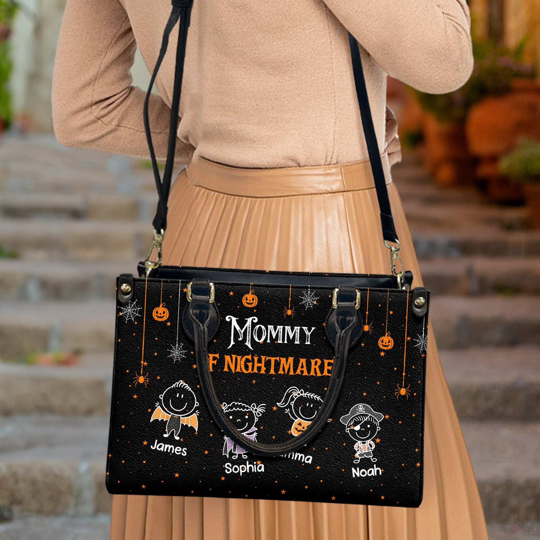 Mommy Of Nightmares - Personalized Leather Bag