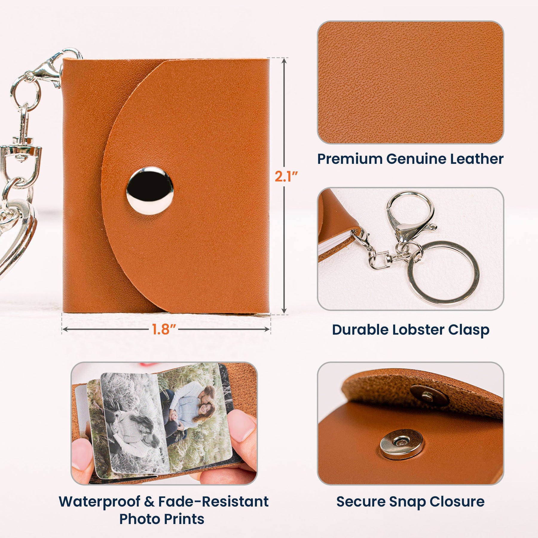 My Grandkids - Personalized Mini Photo Album Keychain