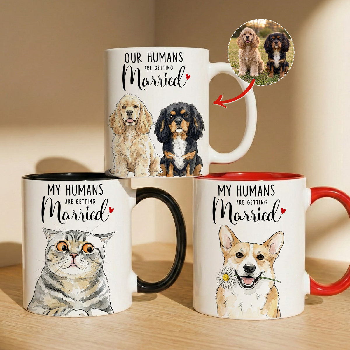 My Humans Are Getting Married Engagement Gifts For Couple Wedding Gifts - Personalized Mug