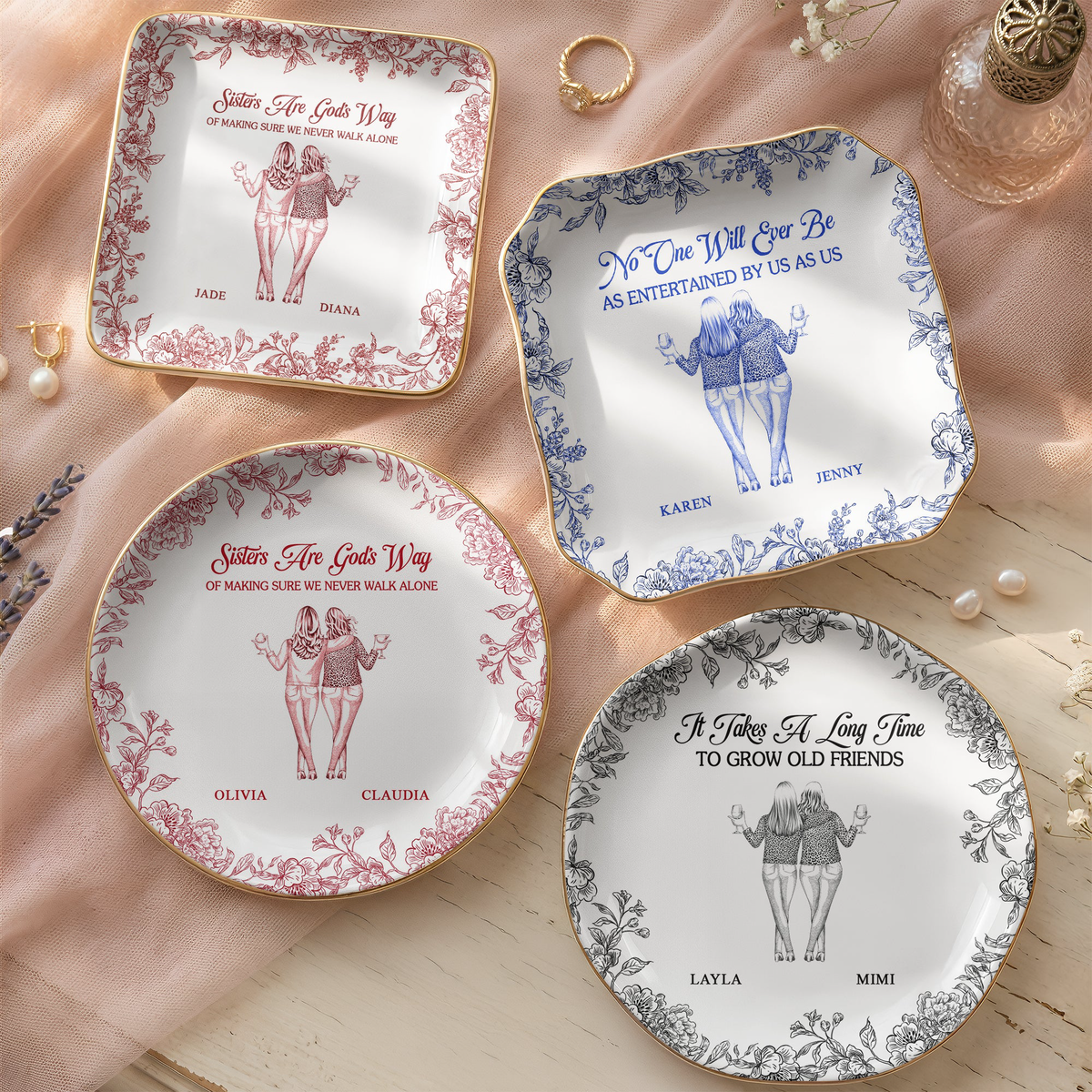No One Will Ever Be As Entertained By Us As Us Gift For Besties Friends Sisters - Personalized Jewelry Dish