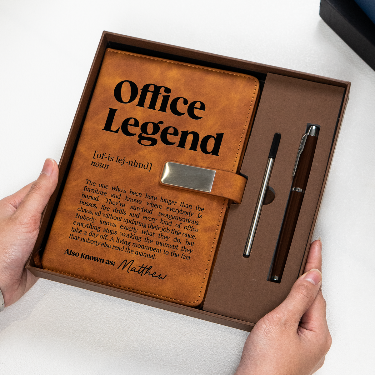 Office Legend Retirement Gifts For Coworkers Friends Bosses - Personalized Notebook Set