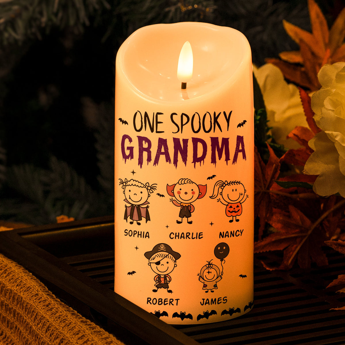 One Spooky Grandma Doodle - Personalized Candles