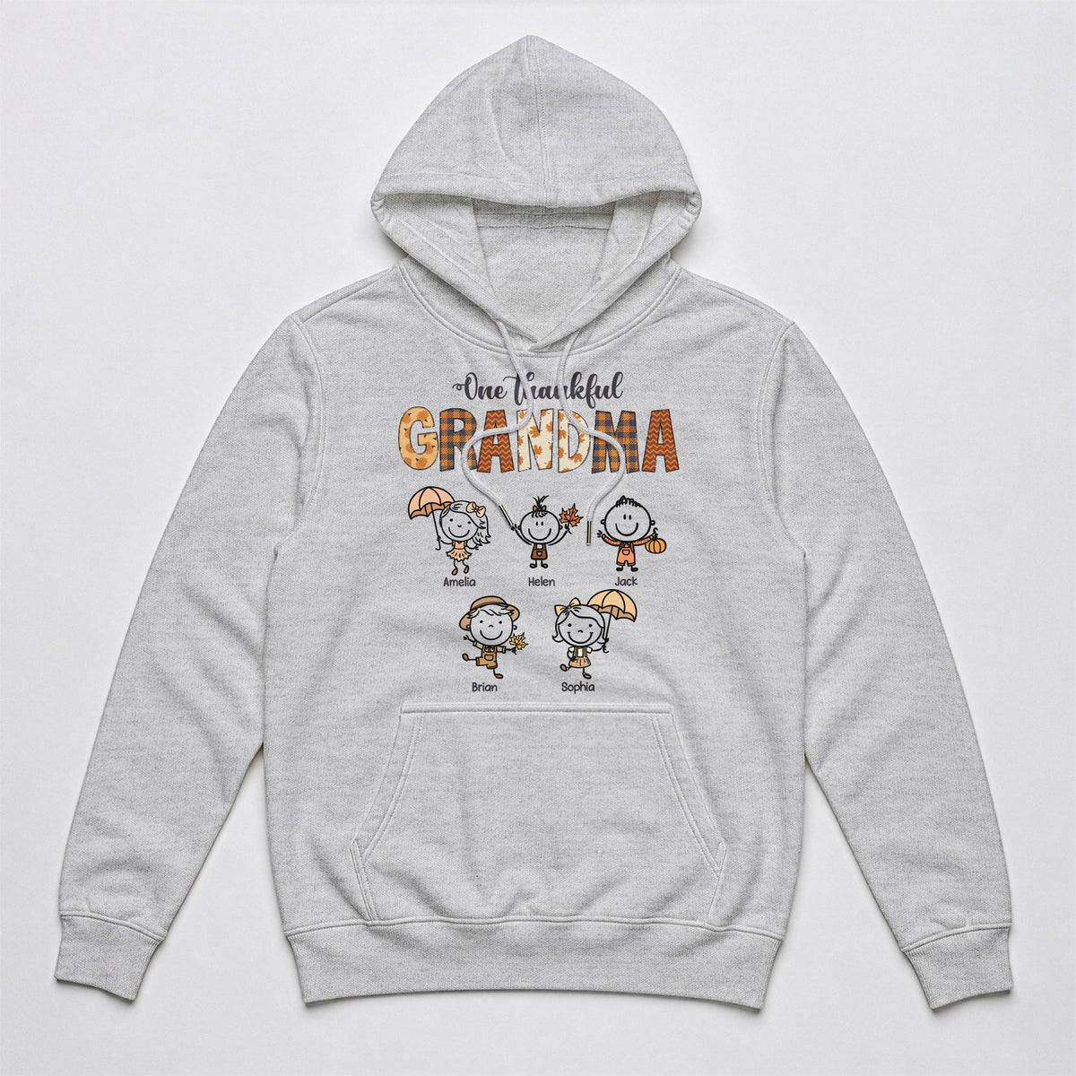 One Thankful Grandma Doodle Autumn Vibe - Personalized Shirt