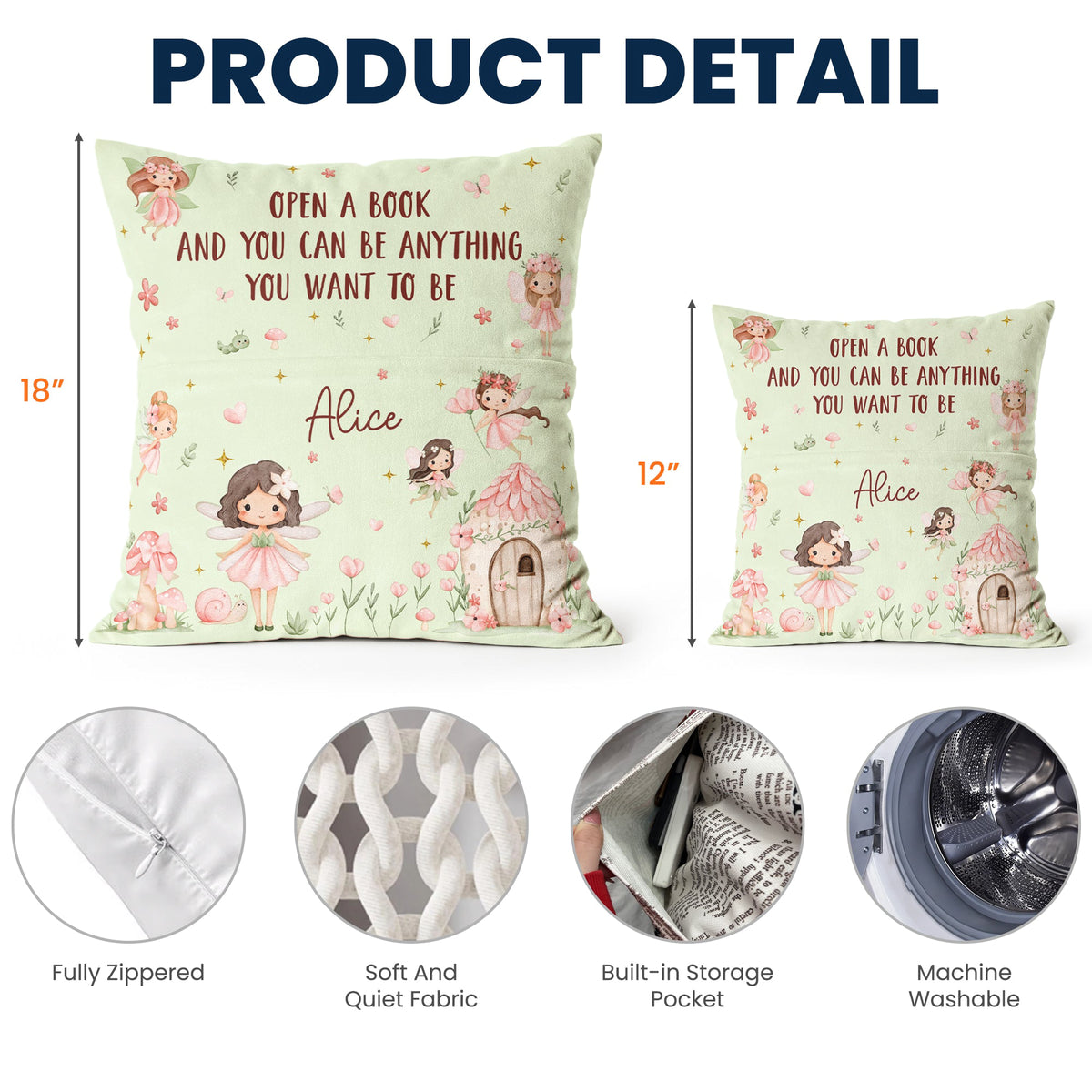 Open A Book And You Can Be Anything - Personalized Pillow