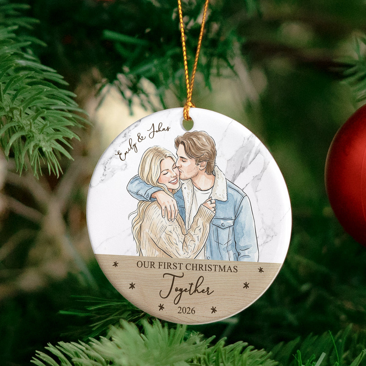 Our_First_Christmas_As_Mr_Mrs_Custom_Newlywed_Couple_Photo_Personalized_Ornament-4