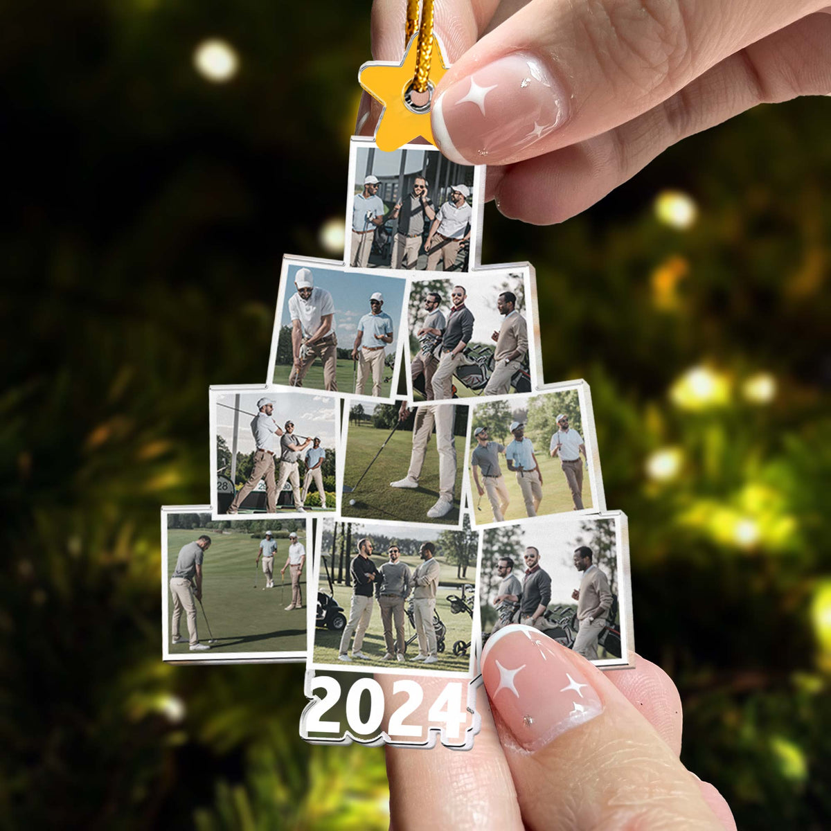 Photo-Golfing-Christmas-Tree-Personalized-Acrylic-Photo-Ornament_2