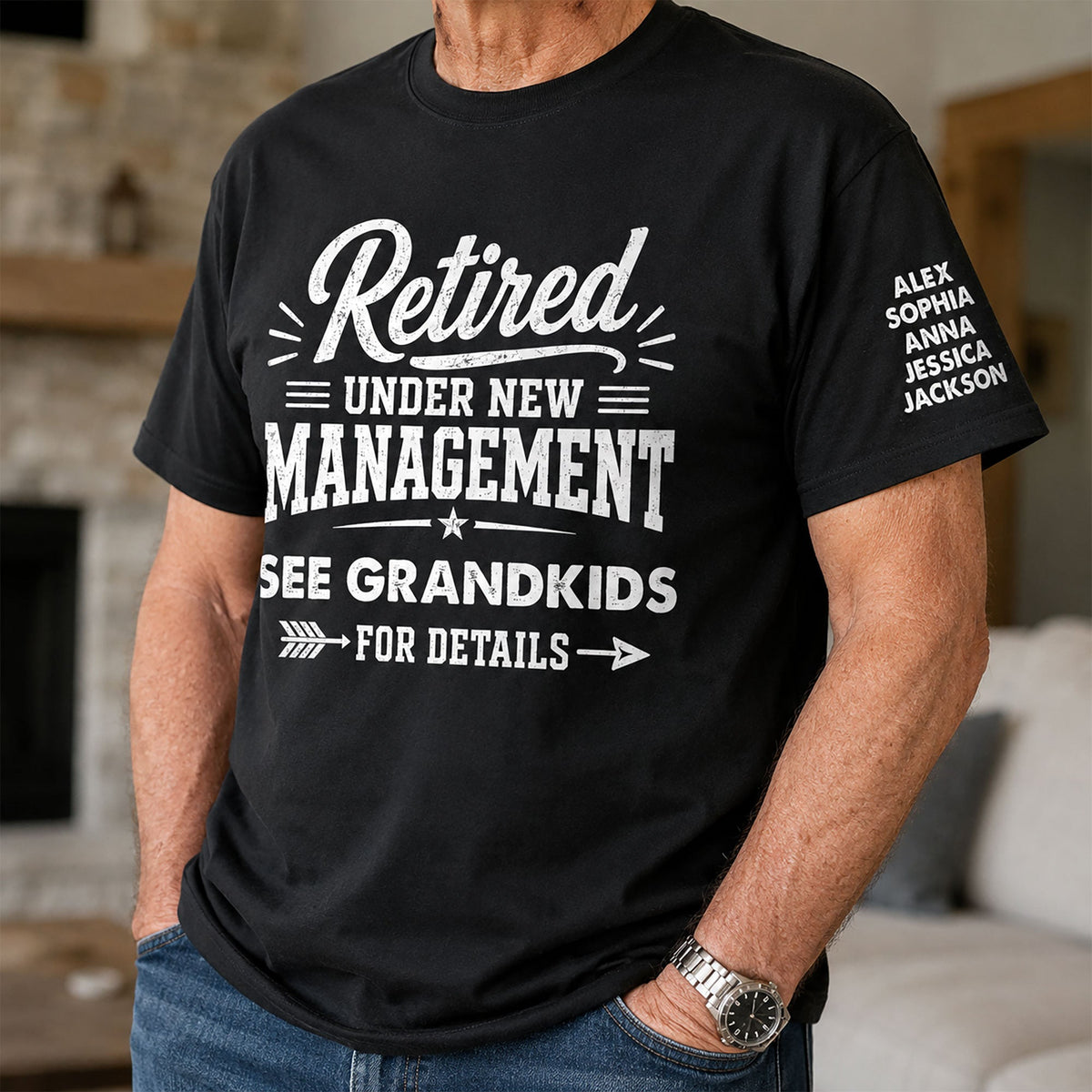 Retired Under New Management - Up To 12 Names - Personalized Shirt