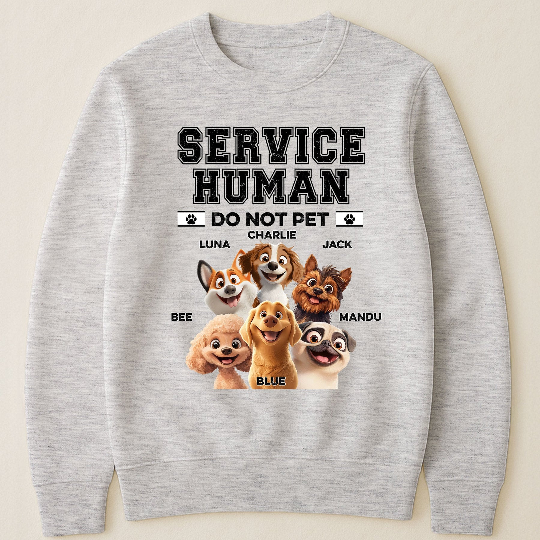 Service Human Do Not Pet Funny - Personalized Shirt