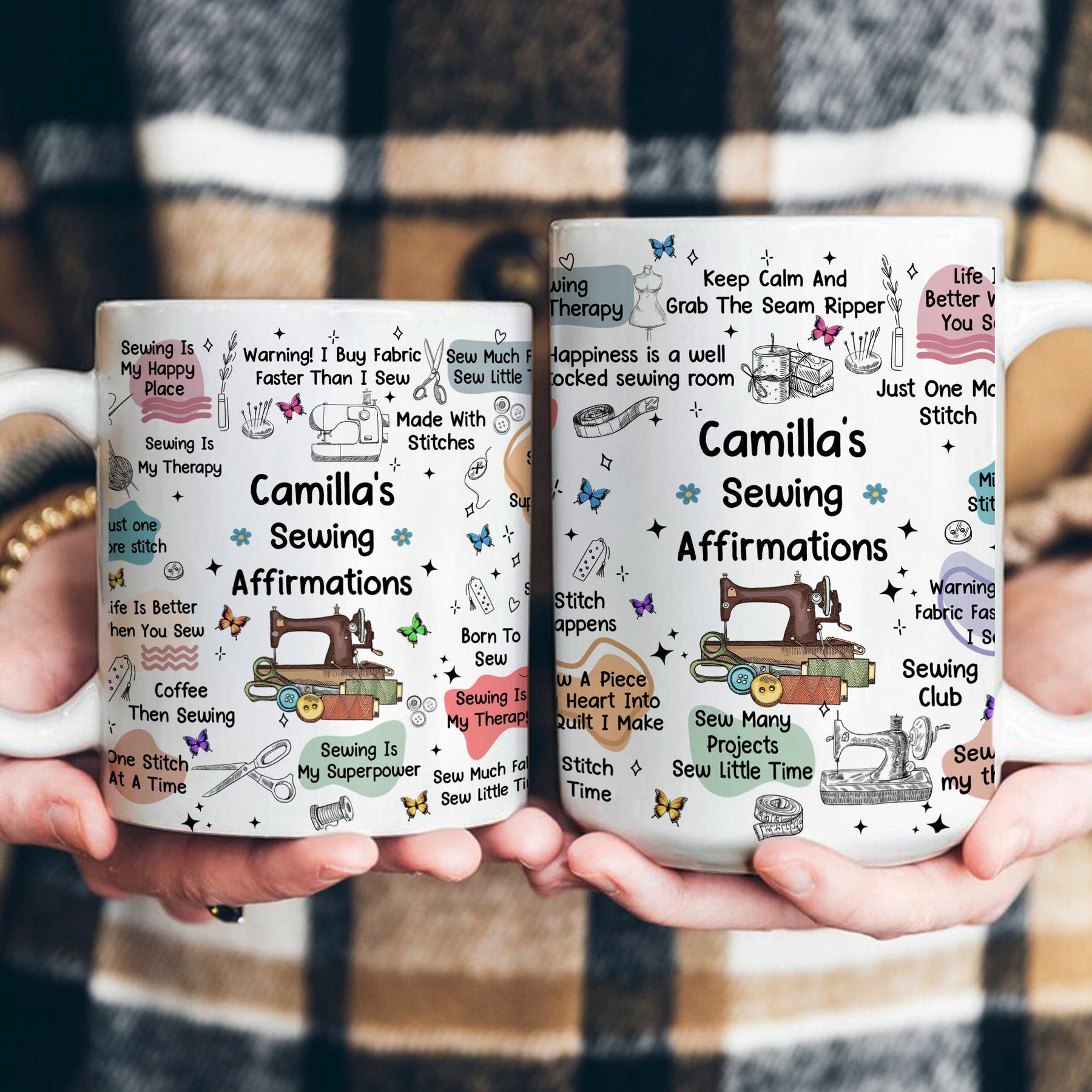 Sewing Mug Affirmation - Gift For Sewing Lover Sewing Club - Personalized Mug
