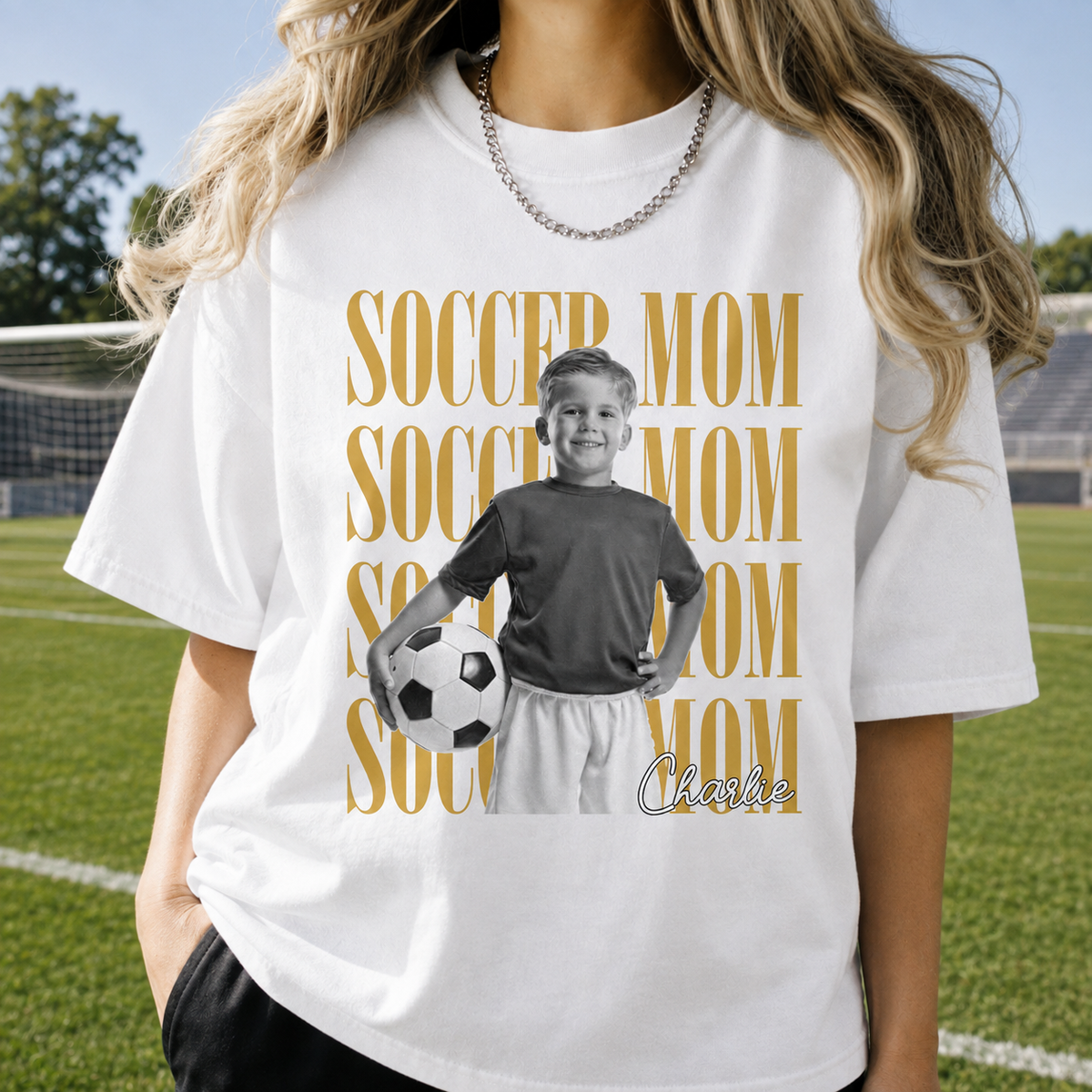 Soccer Mom Custom Photo - Personalized Shirt
