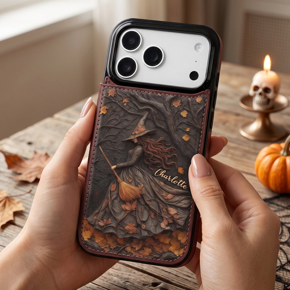 Spooky Witch Art Print - Personalized Phone Case