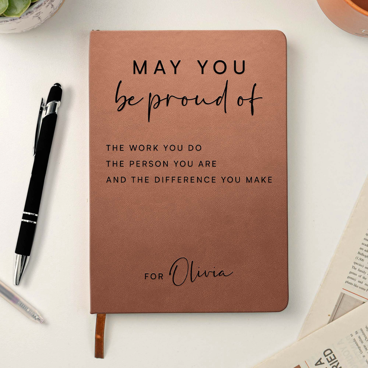 Corporate Gifts Thank You Gift For Coworkers, Boss, Employee, Mentor - Personalized Journal