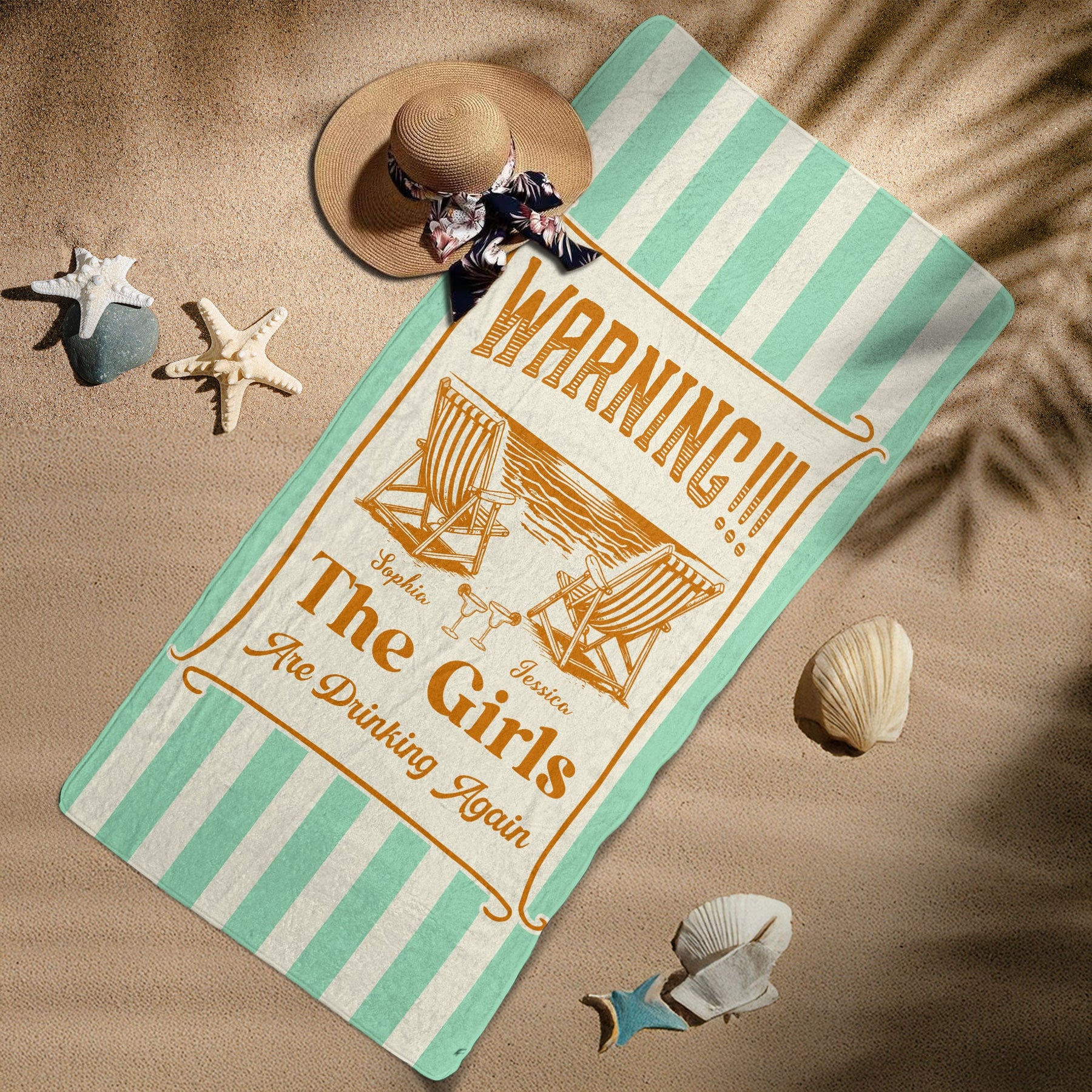 The Girls Are Drinking Again - Personalized Quick-Dry Beach Towel