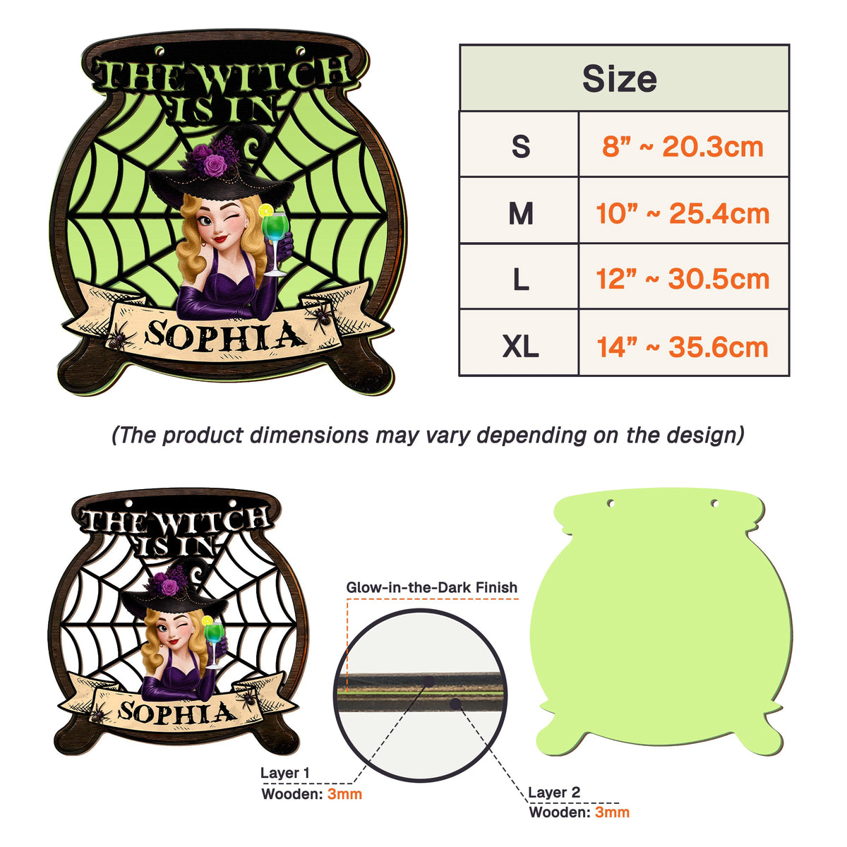 The Witch Is In - Personalized Wood Sign