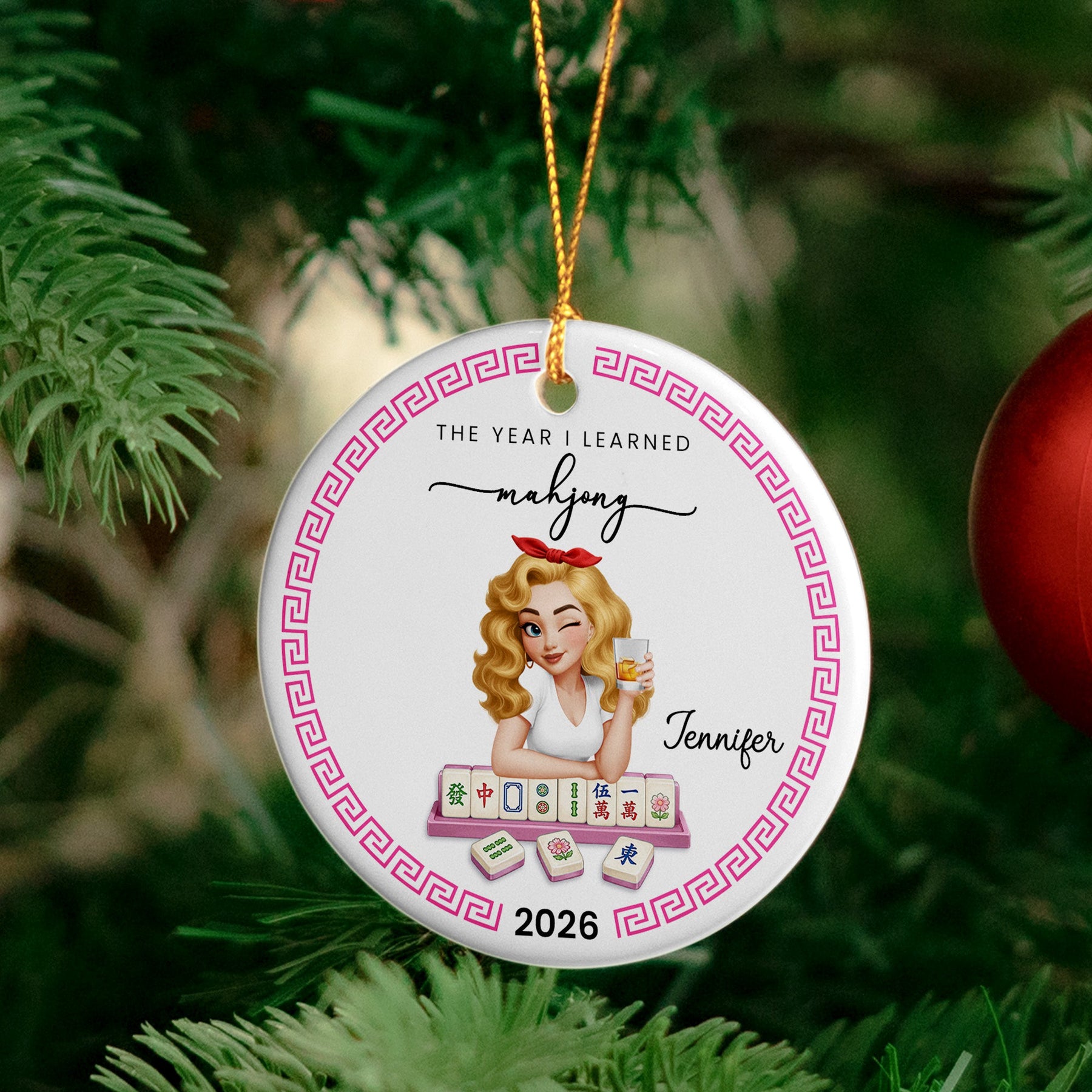 The Year I Learned Mahjong - Personalized Ornament