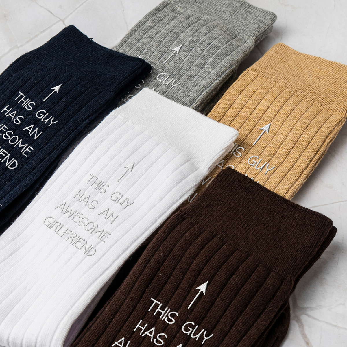 This Guy Has An Awesome Wife, Girlfriend Anniversary Valentine's Day Gifts For Men - Personalized Socks