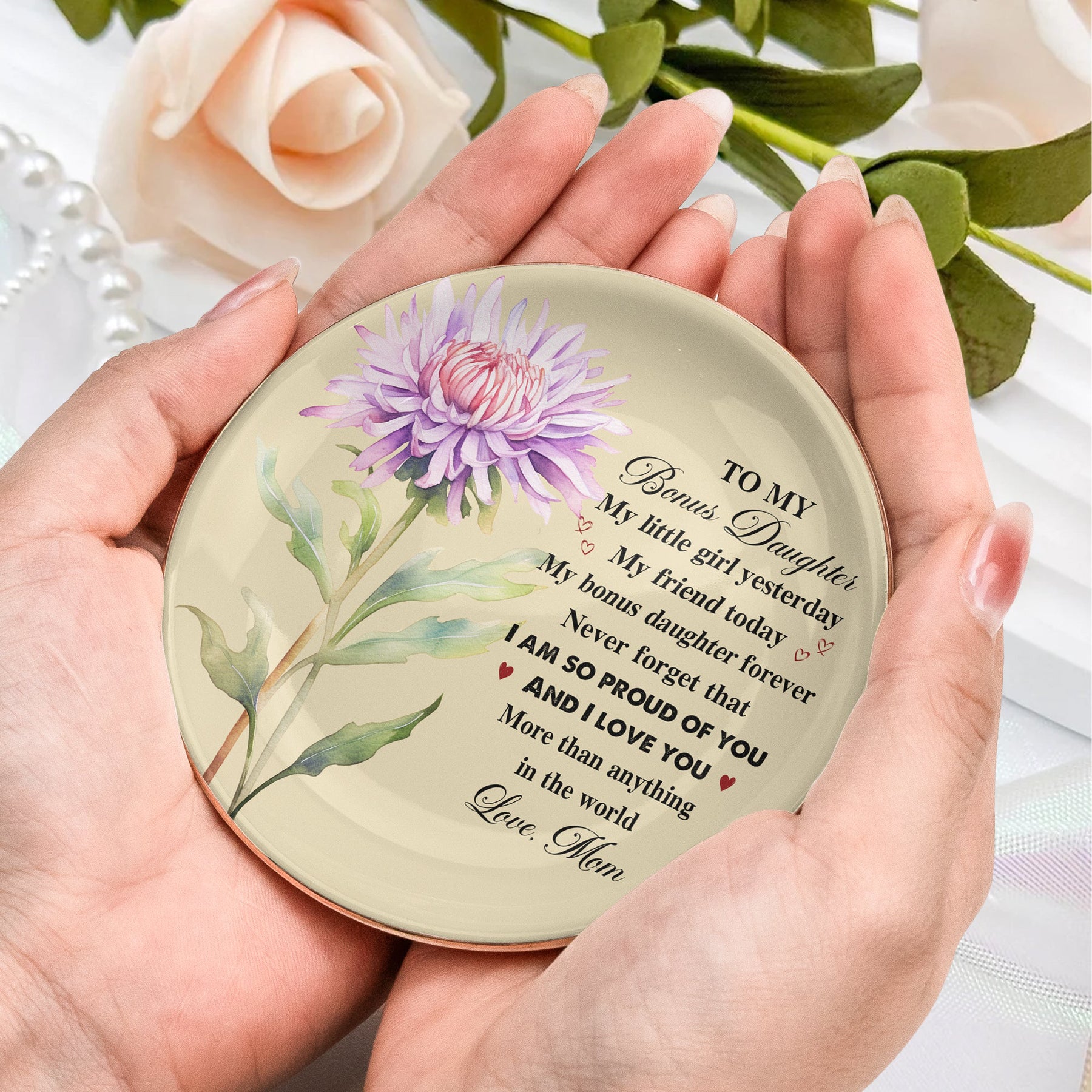 To My Daughter I Am So Proud Of You - Personalized Jewelry Dish