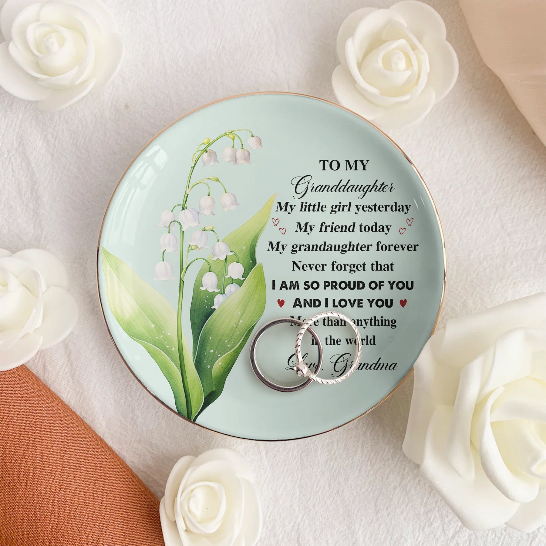 To My Daughter I Am So Proud Of You - Personalized Jewelry Dish