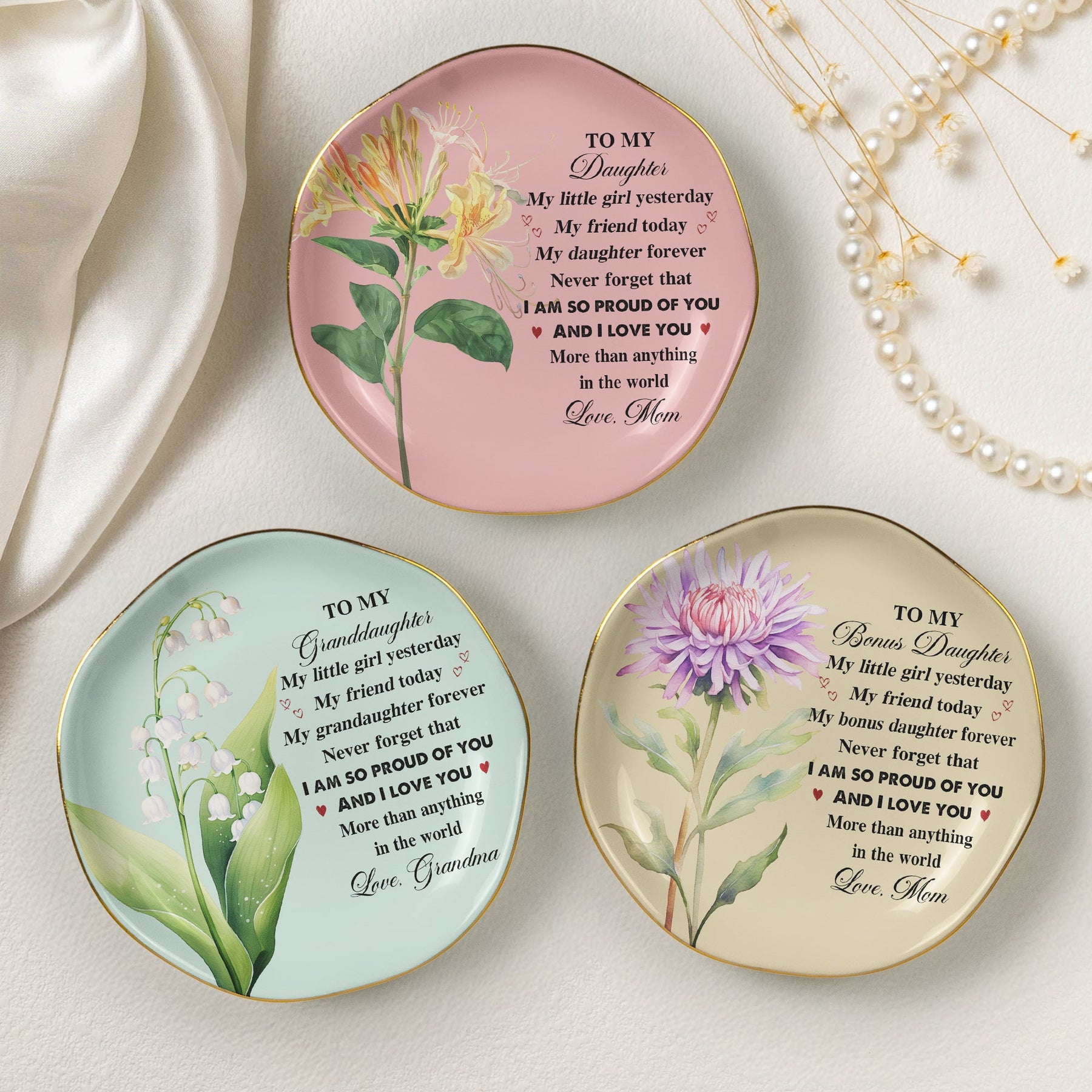 To My Daughter I Am So Proud Of You - Personalized Jewelry Dish