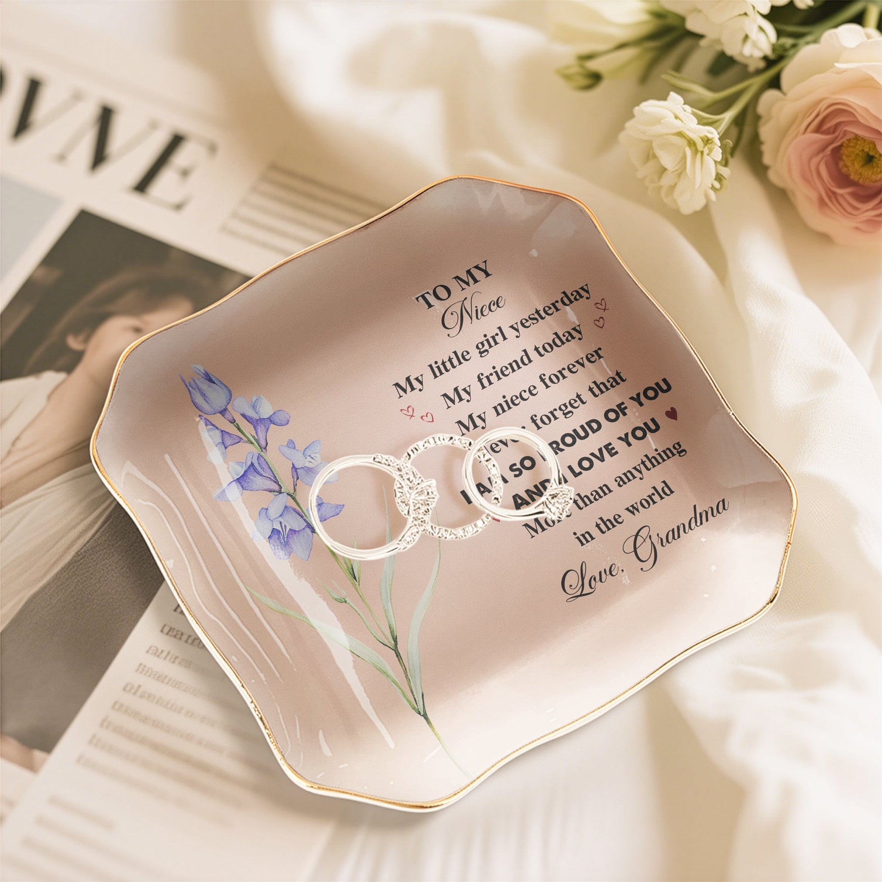 To My Daughter I Am So Proud Of You - Personalized Jewelry Dish