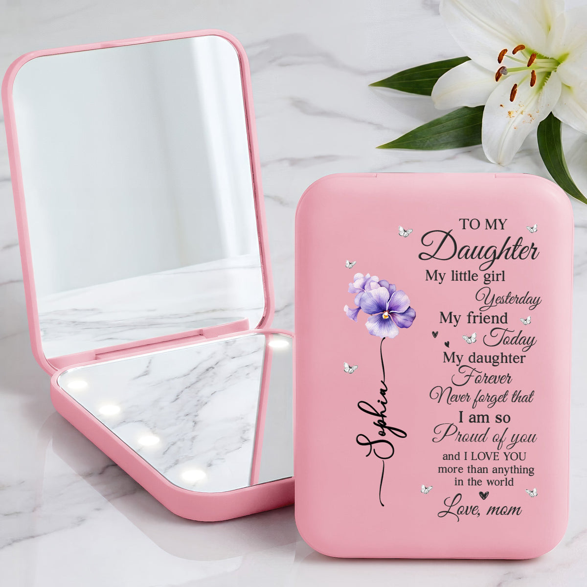 To My Daughter I Love You Birthday Gift For Her - Personalized Mirror