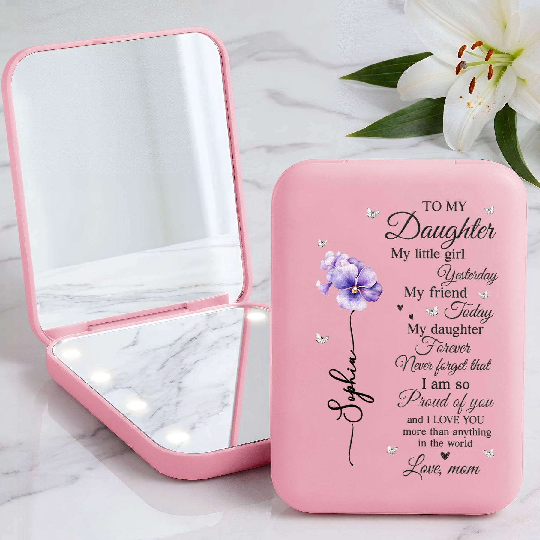 To My Daughter I Love You Birthday Gift For Her - Personalized Mirror