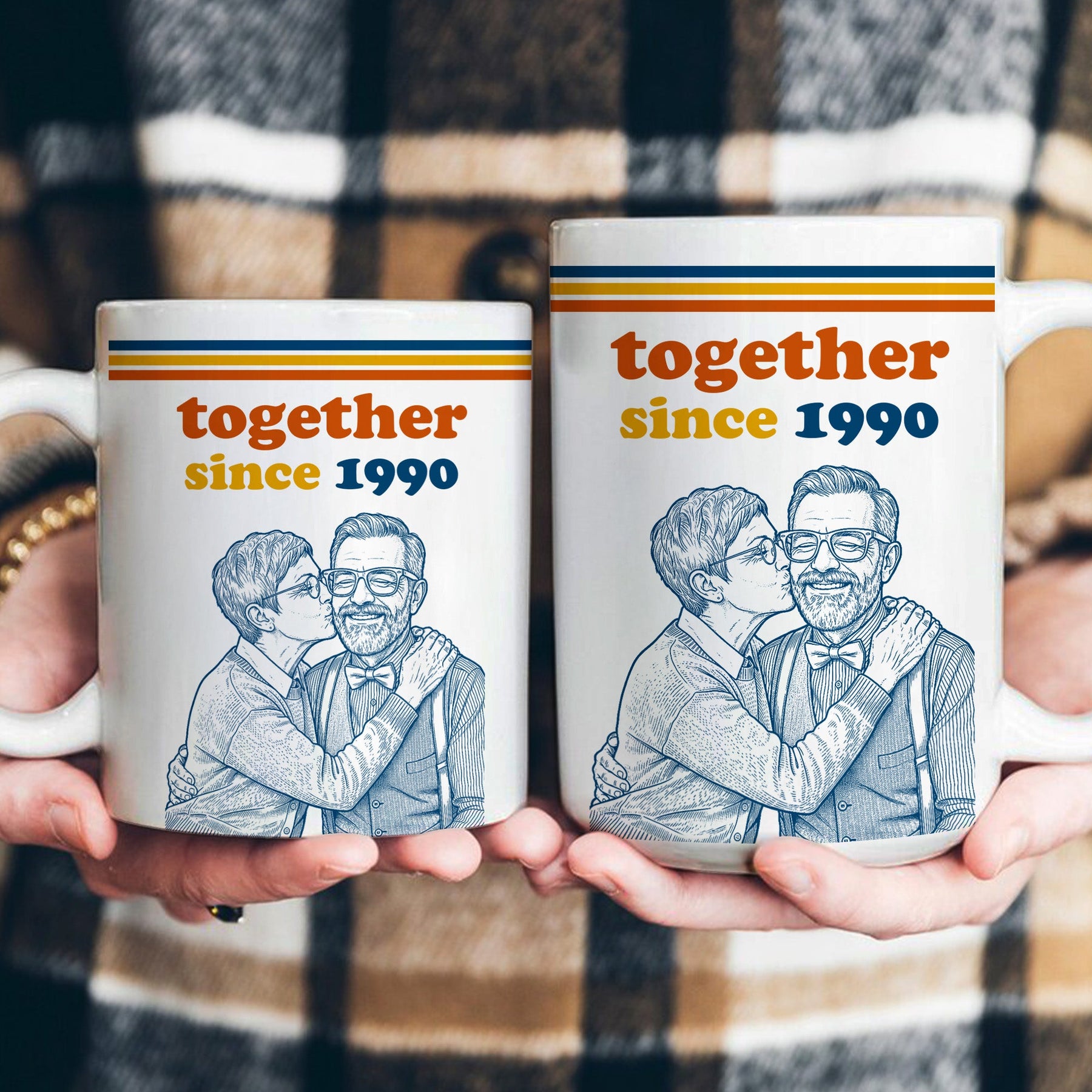 Together-Since-Sketch-Line-Art-Custom-Photo-Couple-Anniversary-Gift-Personalized-Mug-6