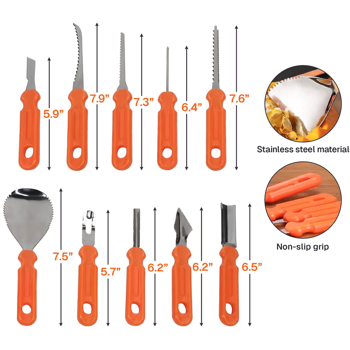 Tools Set With Name Halloween Gift For Children - Personalized Pumpkin Carving Kit