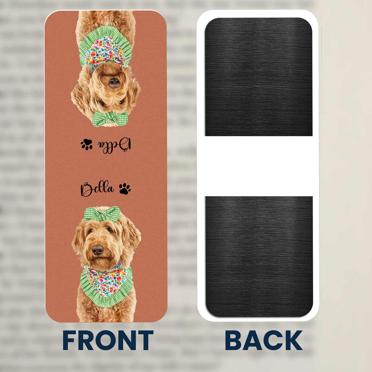 Turn Pet's Photo Into Artwork - For Dog Mom, Cat Mom - Personalized Bookmark