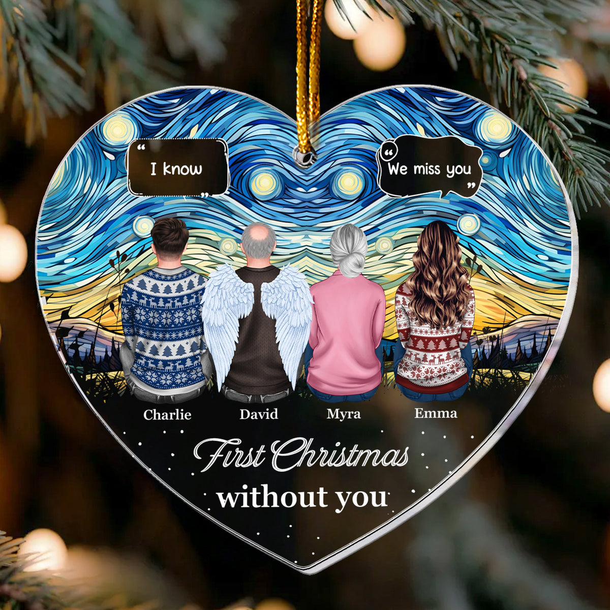 We Miss You First Christmas Without You Memorial Christmas Gifts - Personalized Ornament