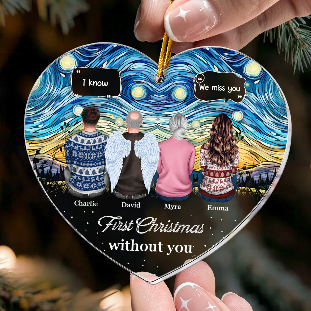 We Miss You First Christmas Without You Memorial Christmas Gifts - Personalized Ornament