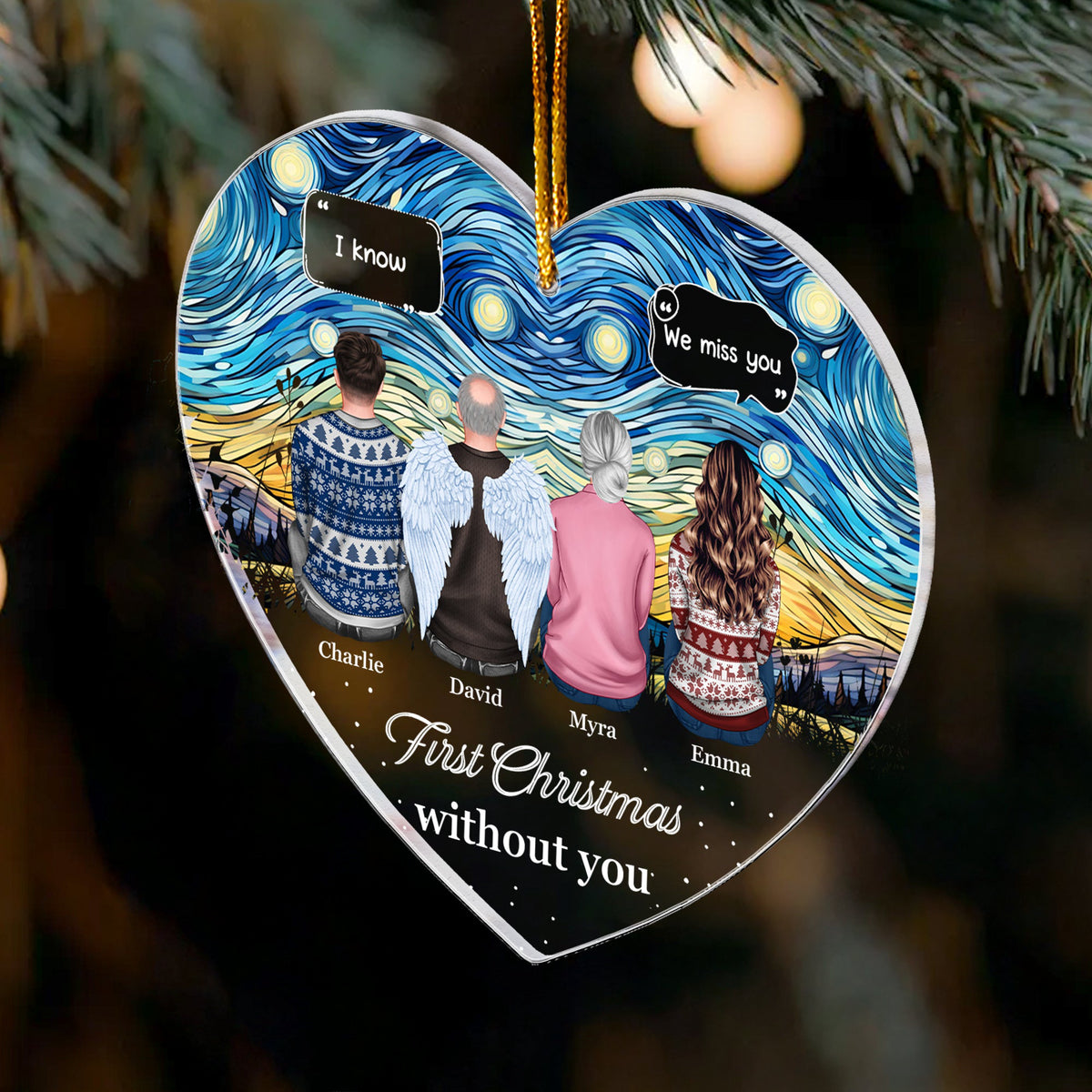 We Miss You First Christmas Without You Memorial Christmas Gifts - Personalized Ornament