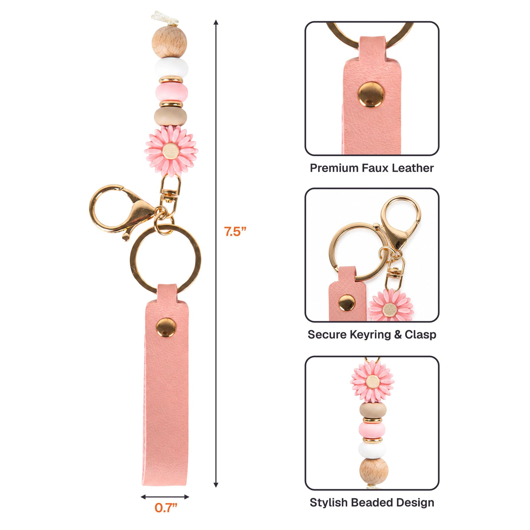 Wedding Gifts For Bridesmaid, Friends, Sisters Custom Name & Birth Flower - Personalized Keychain