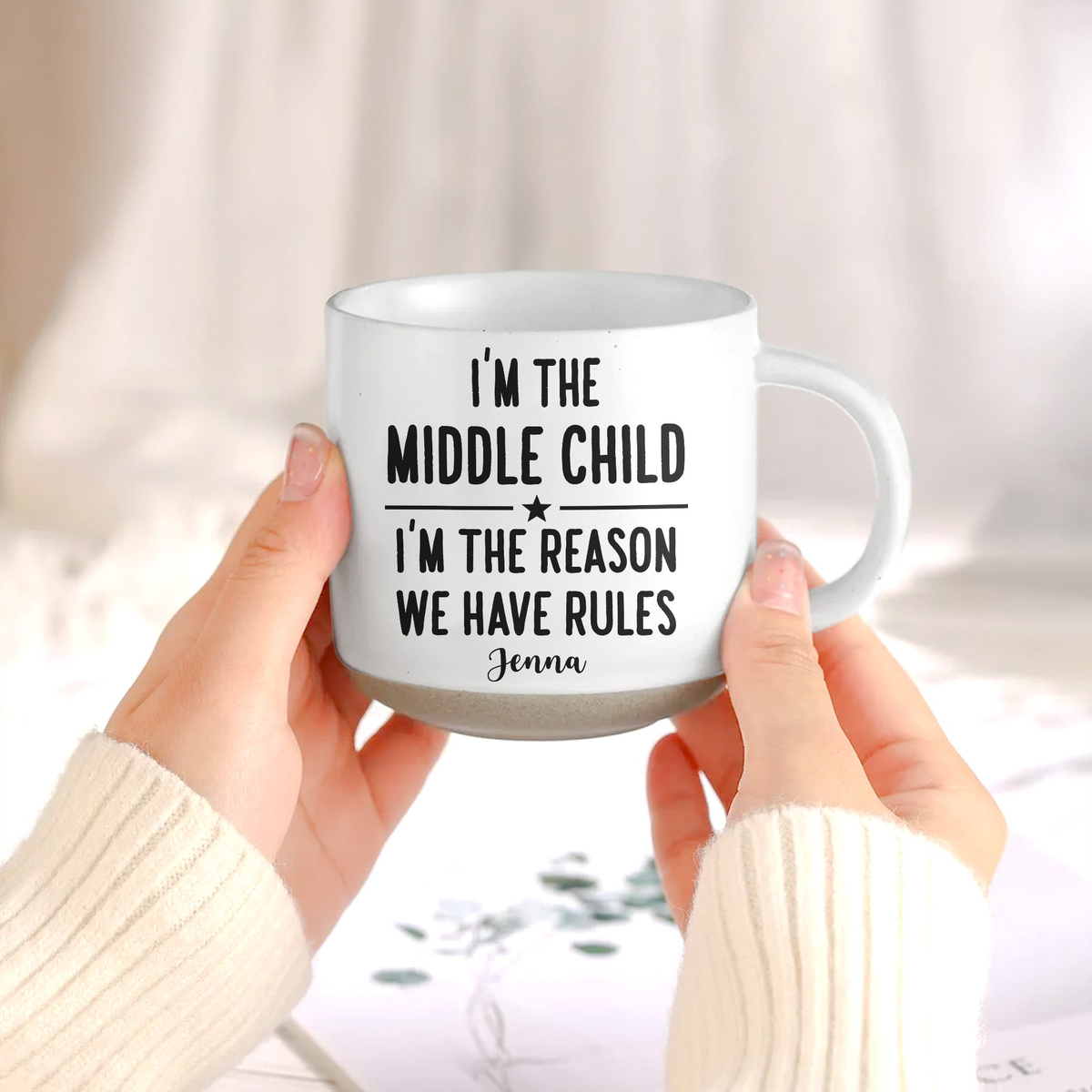 Who Makes The Rules Custom Name Mug For Siblings, Sons, Daughters - Personalized Mug