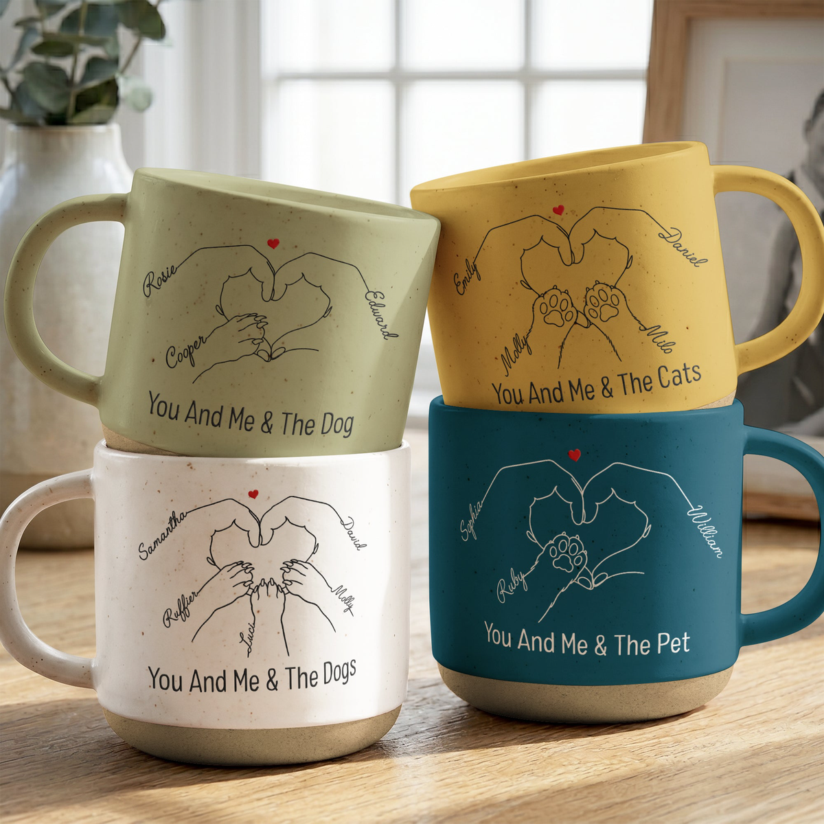 You And Me & The Dogs, Cats, Fur-Babies - Personalized Mug