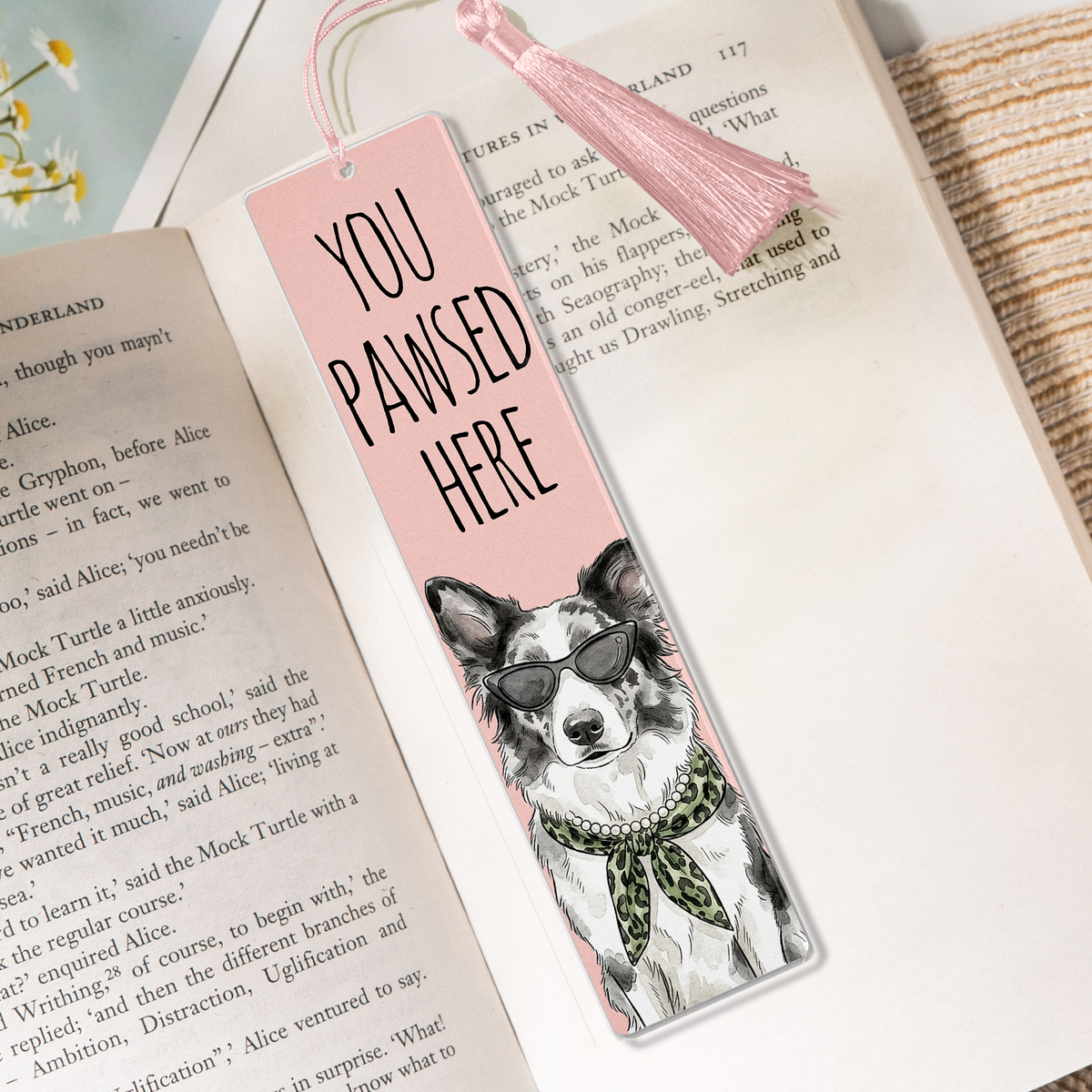 You Pawsed Here Custom Pet Photo Watercolor Gifts For Book Lovers, Pet Lovers - Personalized Bookmark
