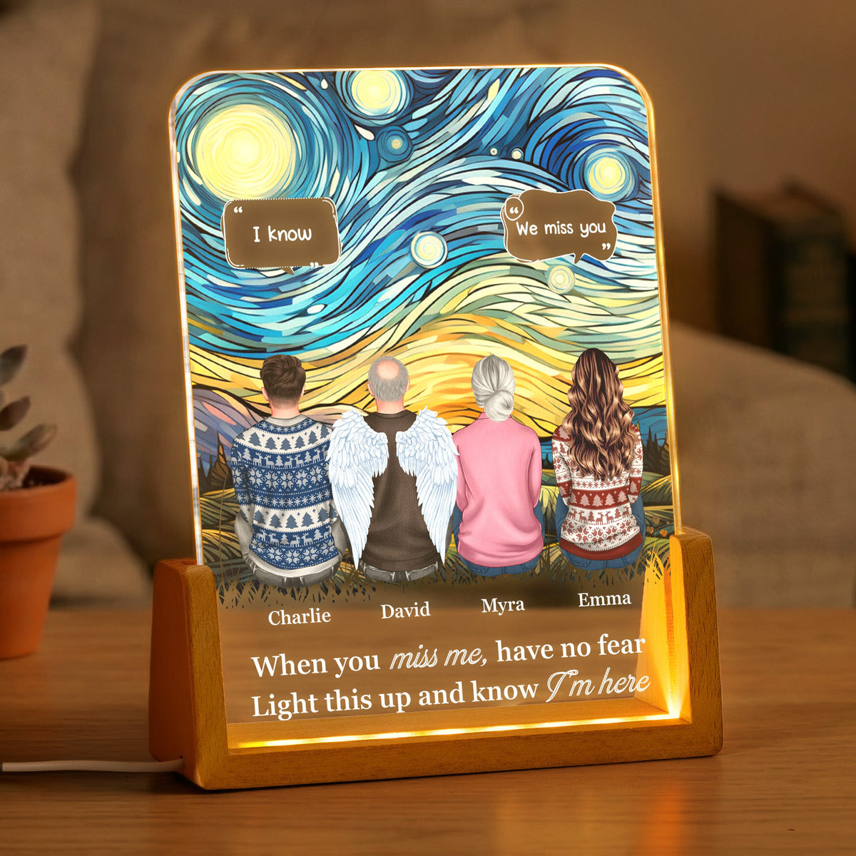 Always With You Memorial Gifts For Family - Personalized Night Light