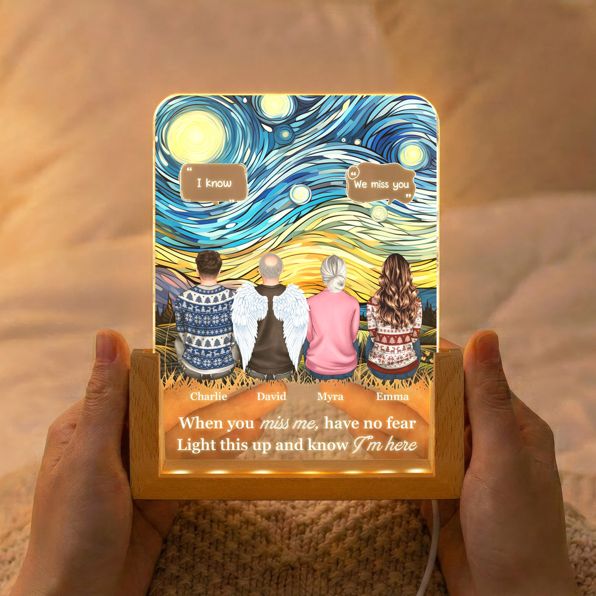 Always With You Memorial Gifts For Family - Personalized Night Light