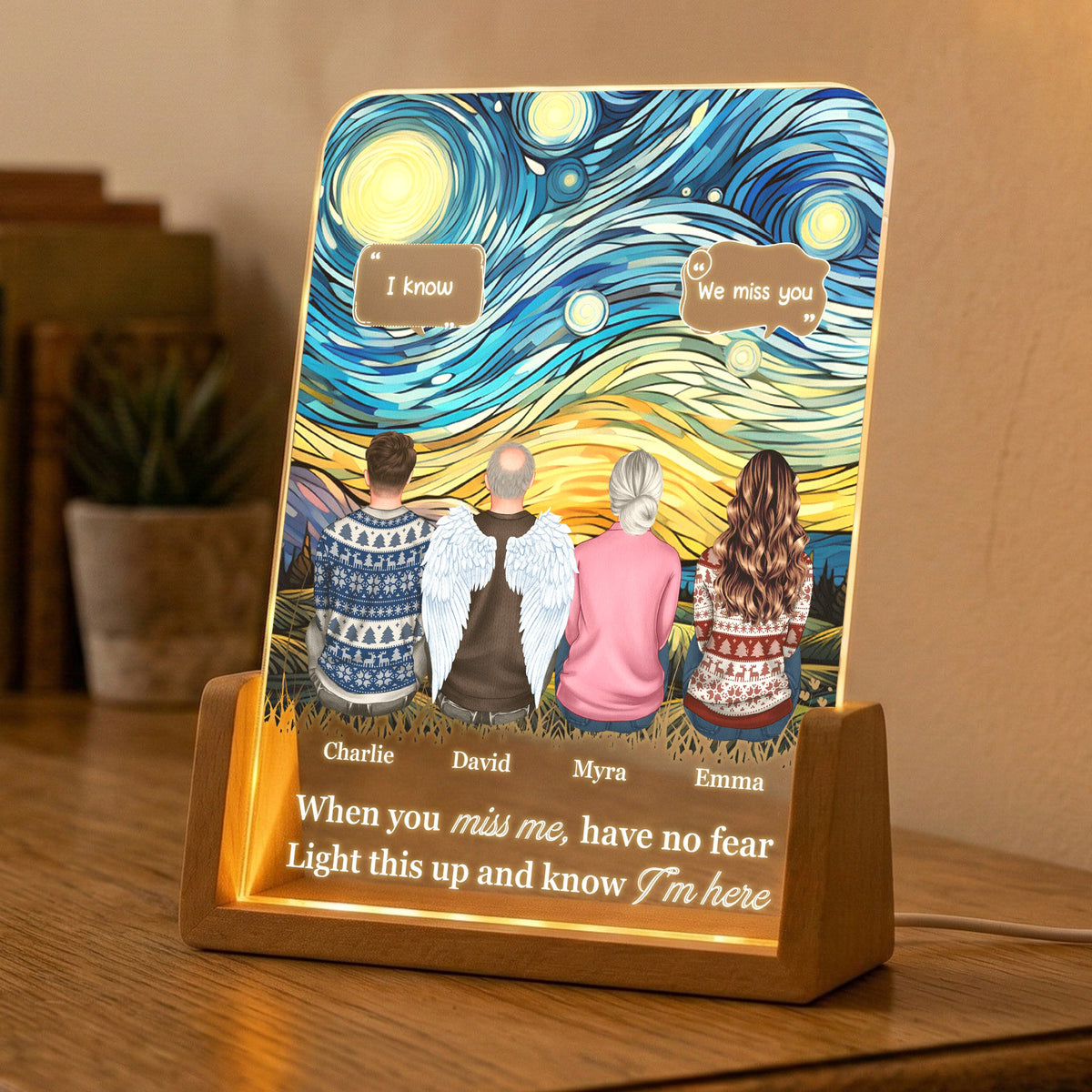 Always With You Memorial Gifts For Family - Personalized Night Light