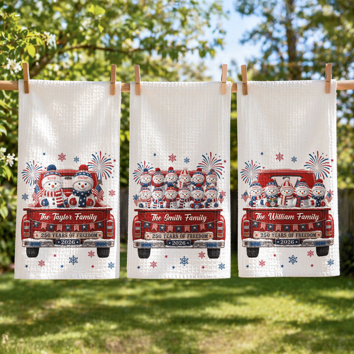 America 250Th Anniversary Christmas Gifts For Mom, Family - Personalized Kitchen Towel