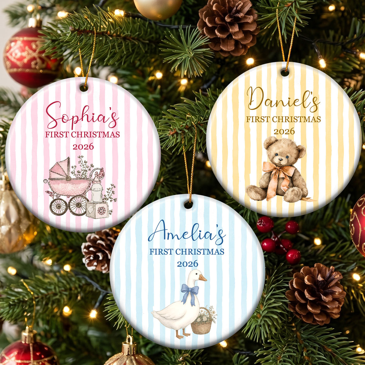 Baby's First Christmas Keepsake - Personalized Ornament