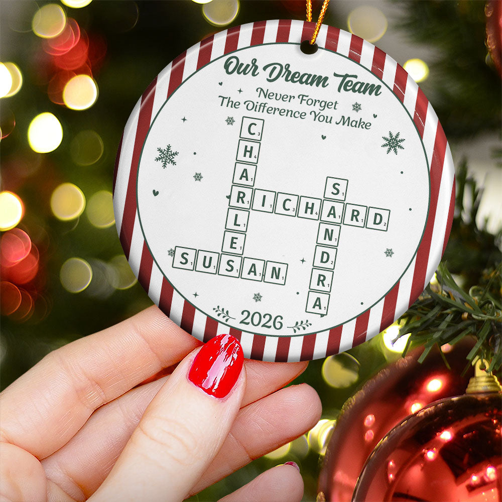 Best Team Ever Scrabble Words Christmas Gifts For Coworkers - Personalized Ornament