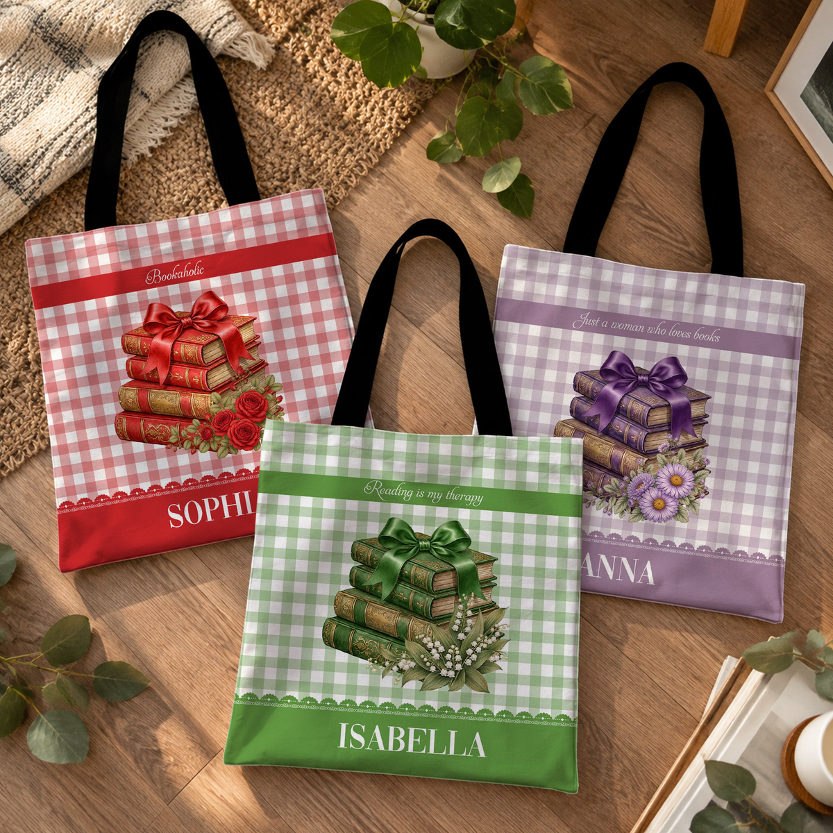 Bookaholic Gift For Book Lovers, Bookworm - Personalized Tote Bag