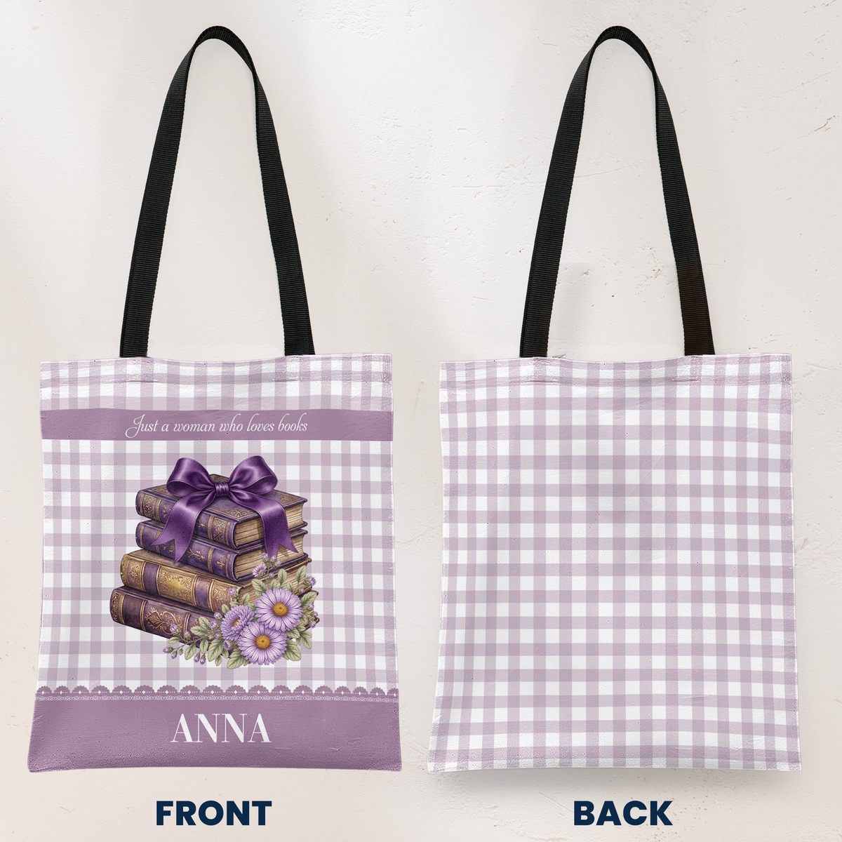 Bookaholic Gift For Book Lovers, Bookworm - Personalized Tote Bag