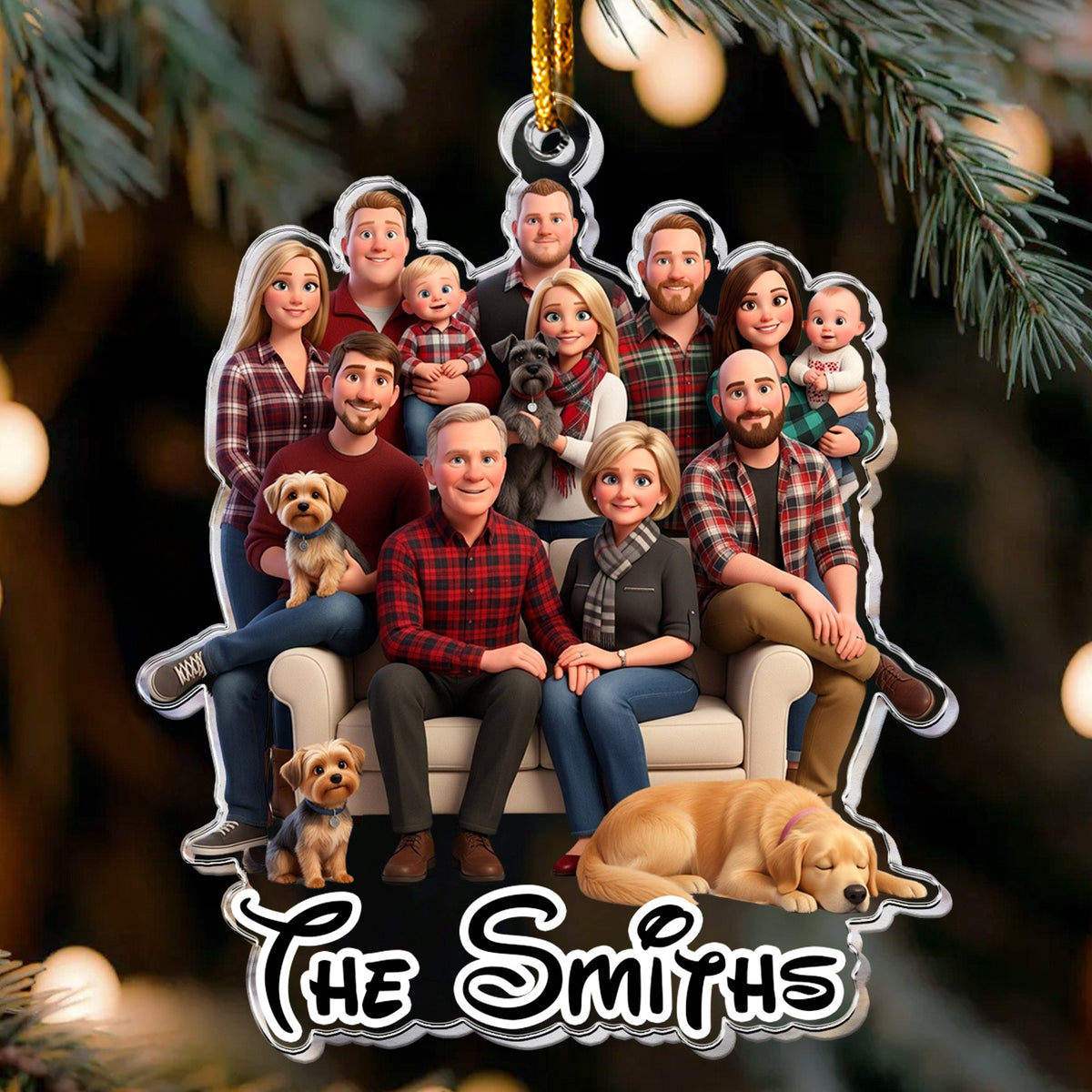 Cartoon Your Photo - For Family, Kids, Grandkids - Christmas Gifts - Personalized Ornament