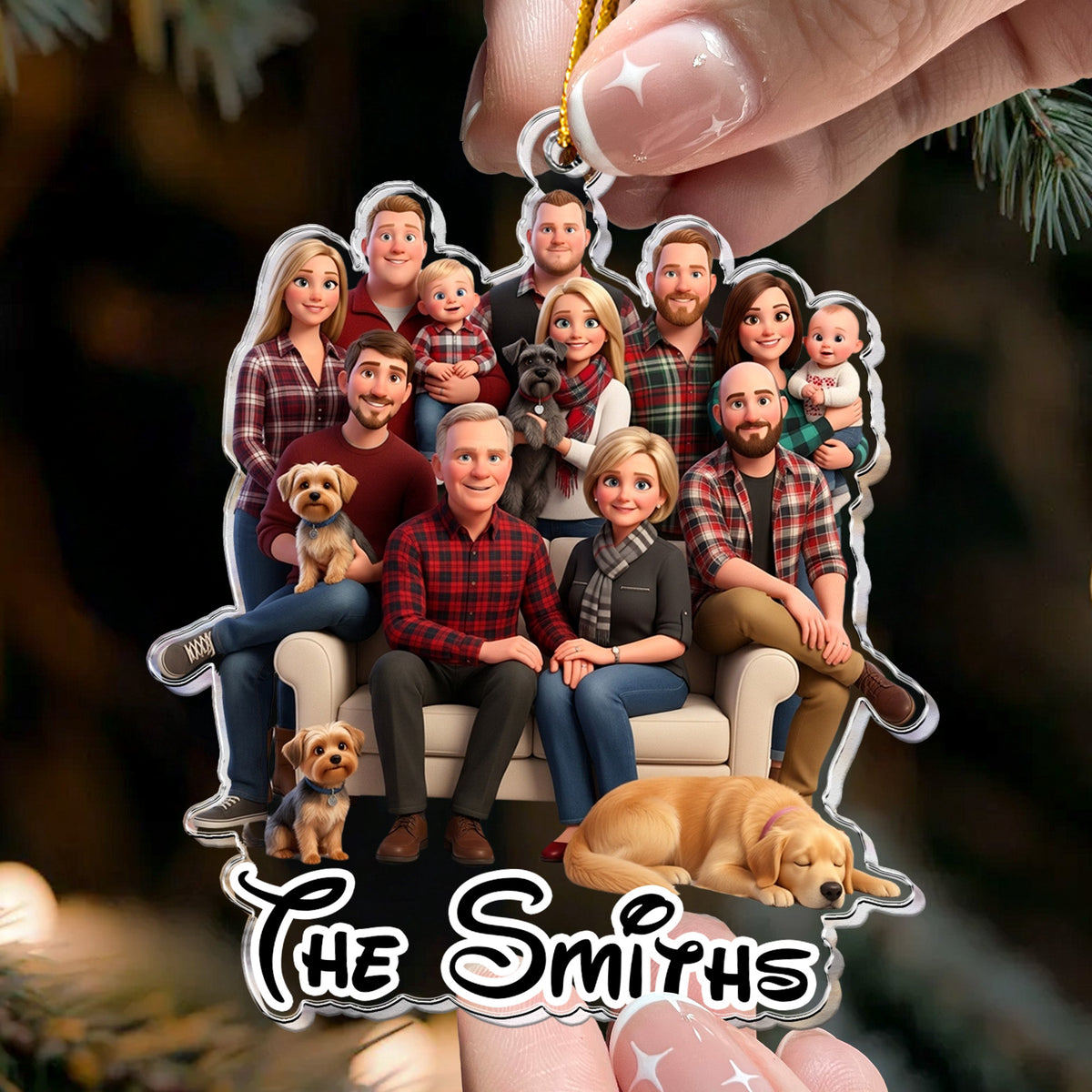 Cartoon Your Photo - For Family, Kids, Grandkids - Christmas Gifts - Personalized Ornament