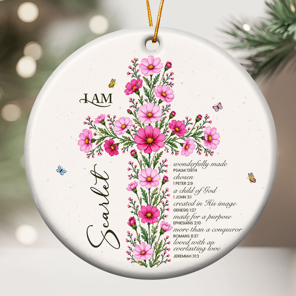 Christian Bible Verse Keepsake - Personalized Ornament