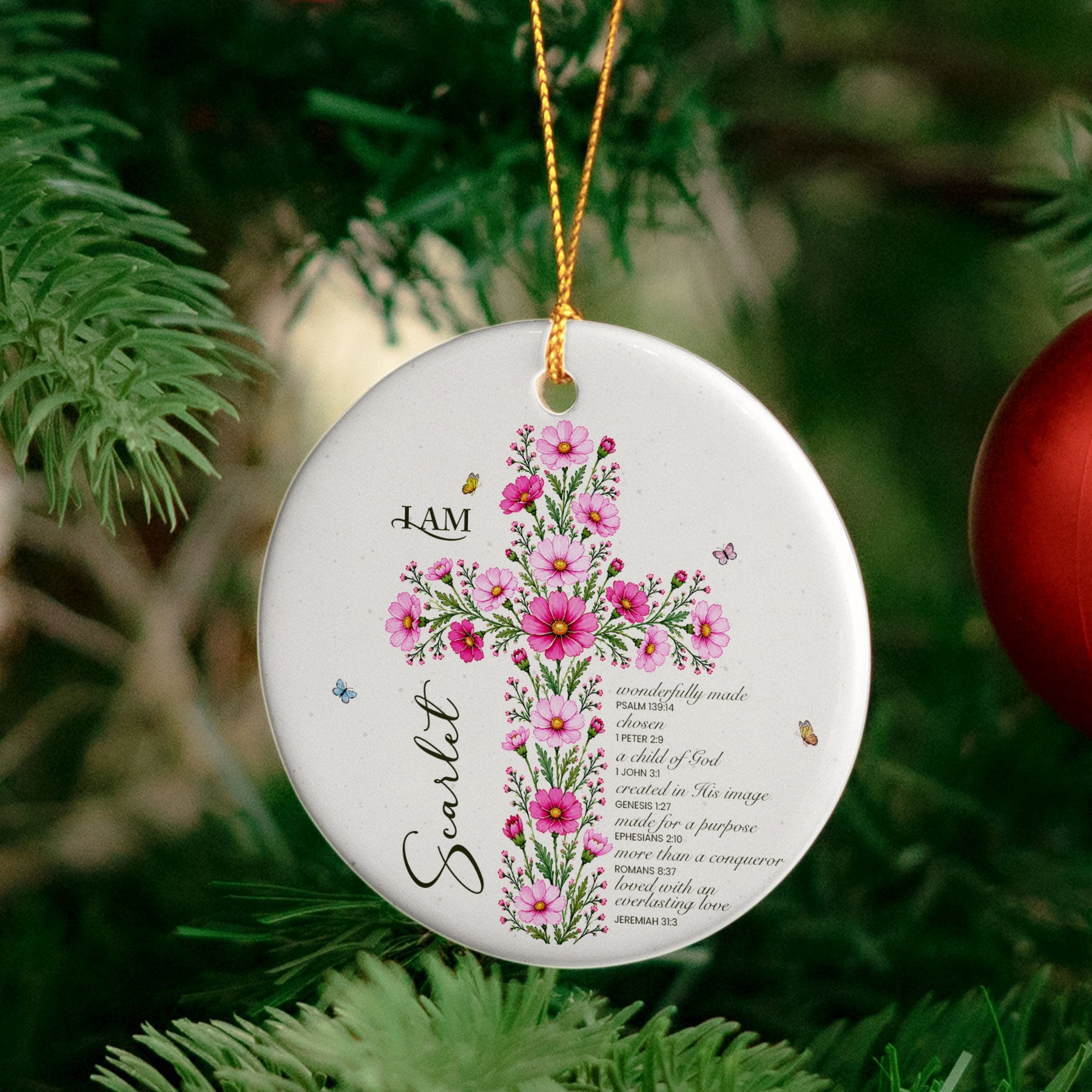 Christian Bible Verse Keepsake - Personalized Ornament